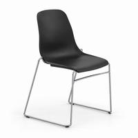 BESUCHERSTUHL V1803 Kunststoff Hartschale Schwarz - ergonomisch, 120 kg belastbar - Schwarz, Kunststoff/Metall (53/82/54cm) - Versee