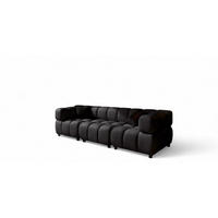 SOFA 3-sitzer Flow - Schwarz, Holzwerkstoff/Textil (288/71/96cm) - Fun Möbel