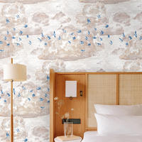 TAPETE Wolken aus echtem Papier, 200x280cm, 8 Bögen - Blau, Papier (200/280cm) - WALLPAPERS4BEGINNERS