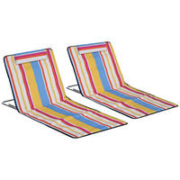 STRANDMATTE DE-15621 2er-Set, 5-fach verstellbare Rückenlehne - Multicolor, Metall (53/45/124cm) - ComfortXL