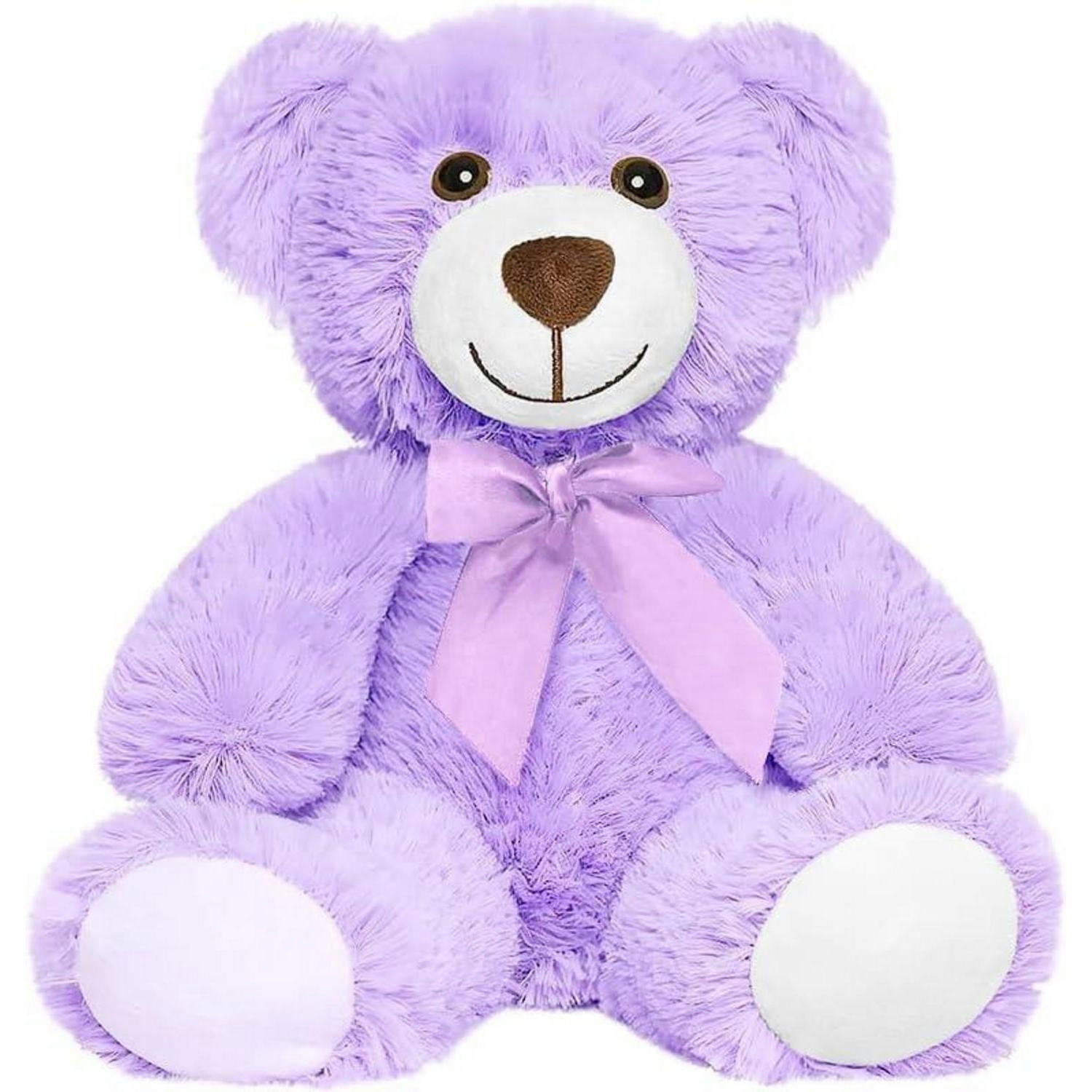PLÜSCHTIER Teddybär 34 cm Lila 1 Stück - Flieder, Textil (25/35cm)