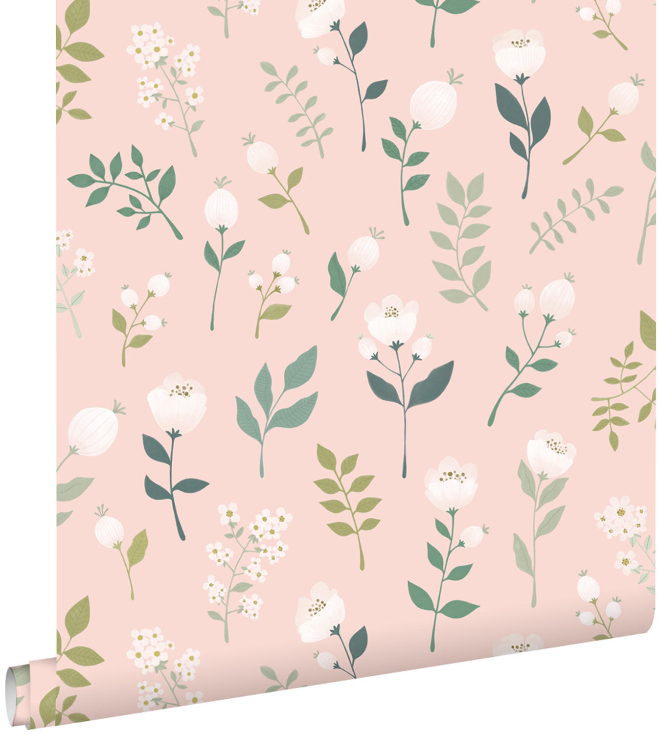 TAPETE Blumen 53 cm x 10.05 m - Pink, Papier (53/0.1cm) - ESTAhome