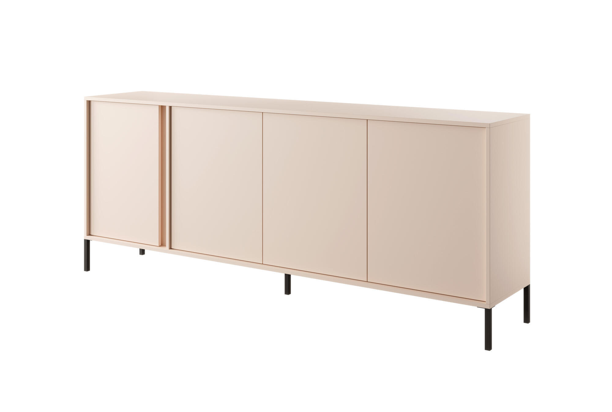 SIDEBOARD DAST Beige 203x40x81 cm - Beige, Holzwerkstoff (203/81/40cm) - FURNLUX