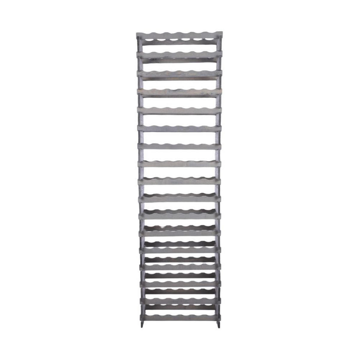 WEINREGAL VINOTECA FLEX PRO HxBxT 233x65x28cm 102 Flaschen auf 17 Ebenen Grau - Grau, Holz (65/233/28cm) - PROREGAL