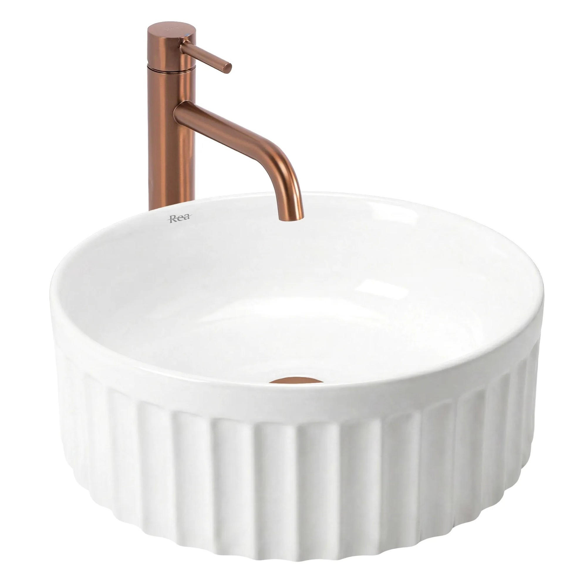 REA Aufsatzwaschbecken Weiß 38x15x38 cm