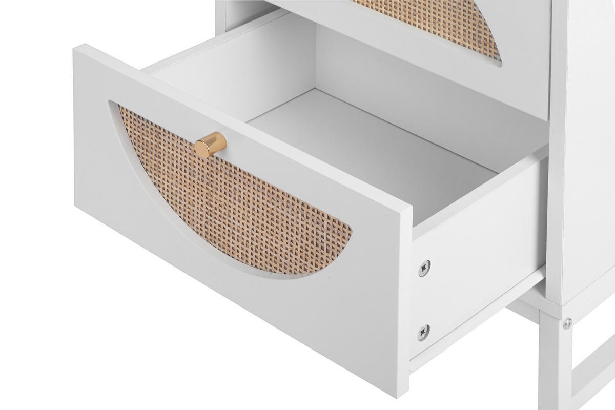 NACHTSCHRANK Weiß 40/40/53 cm - Weiß, Holz/Holzwerkstoff (40/53/40cm) - Urban Meuble