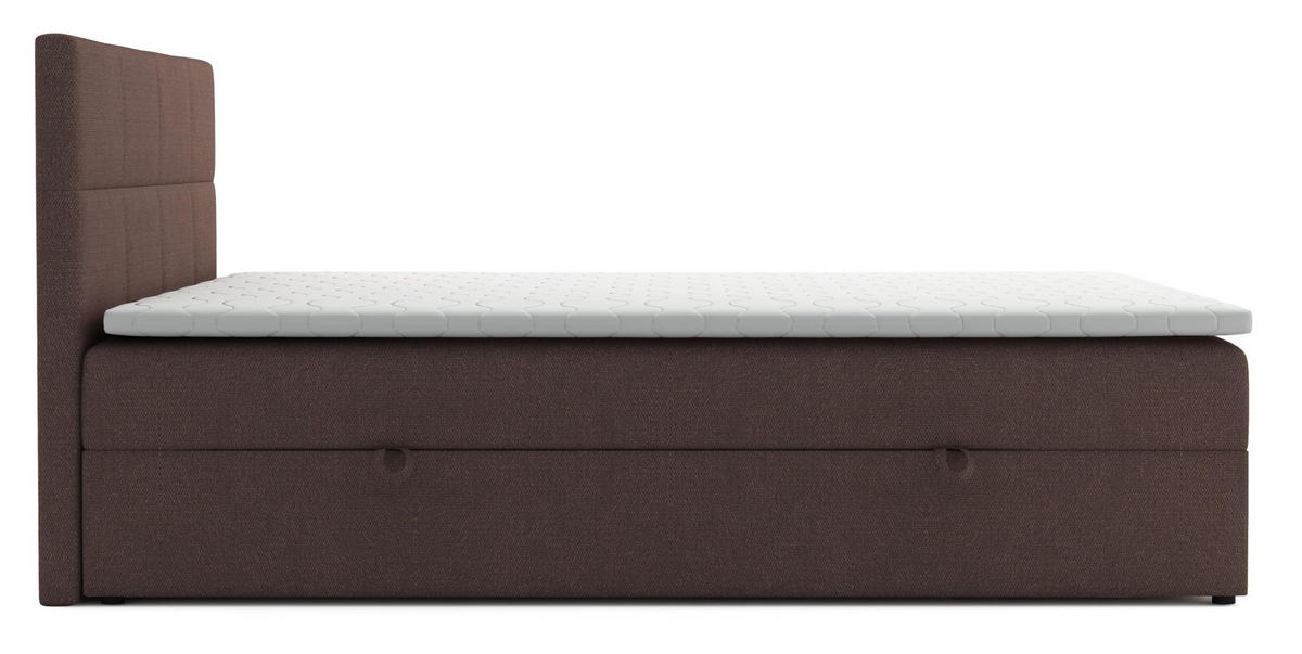 BOXBETT Betty mit Bettkästen und Matratze H2/H3 160 x 200 cm - Braun, Holzwerkstoff (160/200cm) - VENASI MÖBEL