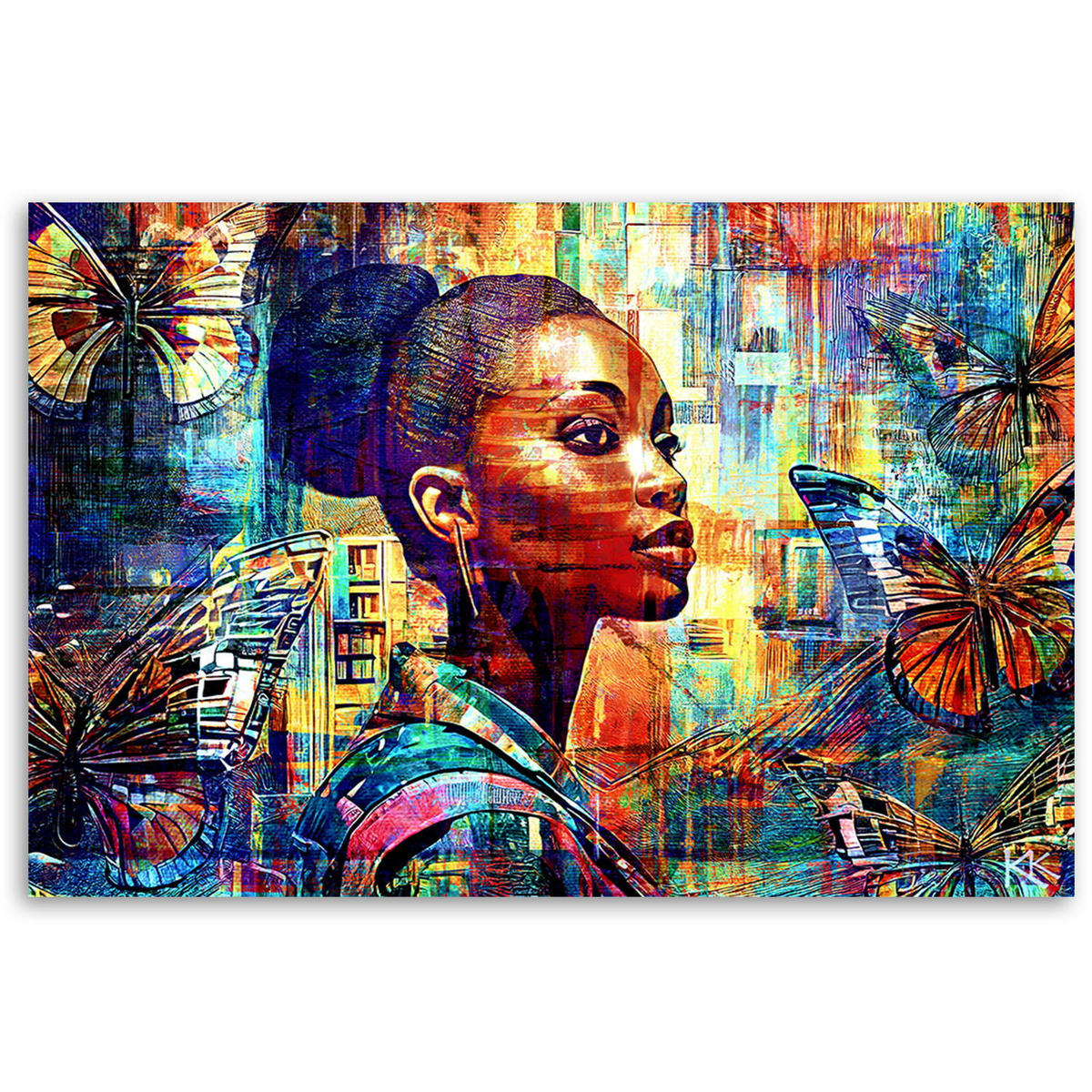 KUNSTDRUCK Lila 60/40 cm - Lila, Textil (60/40cm) - KUNSTLOFT