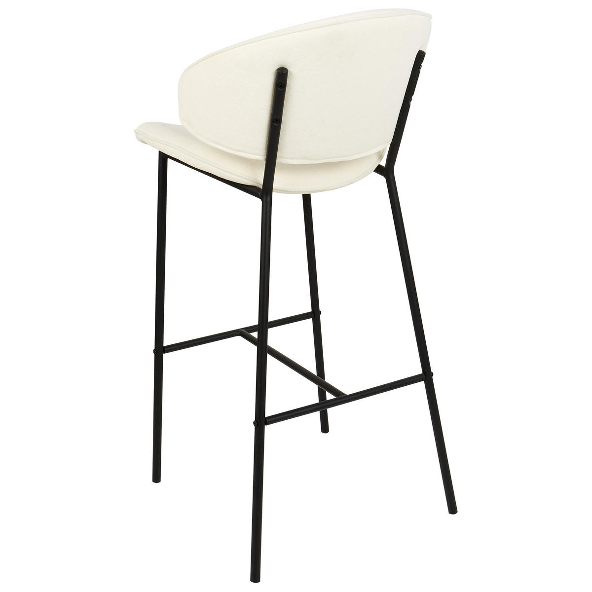 SCAUN DE BAR set de 2 bej deschis Kiana - bej, material textil (49/104/59cm) - Beliani