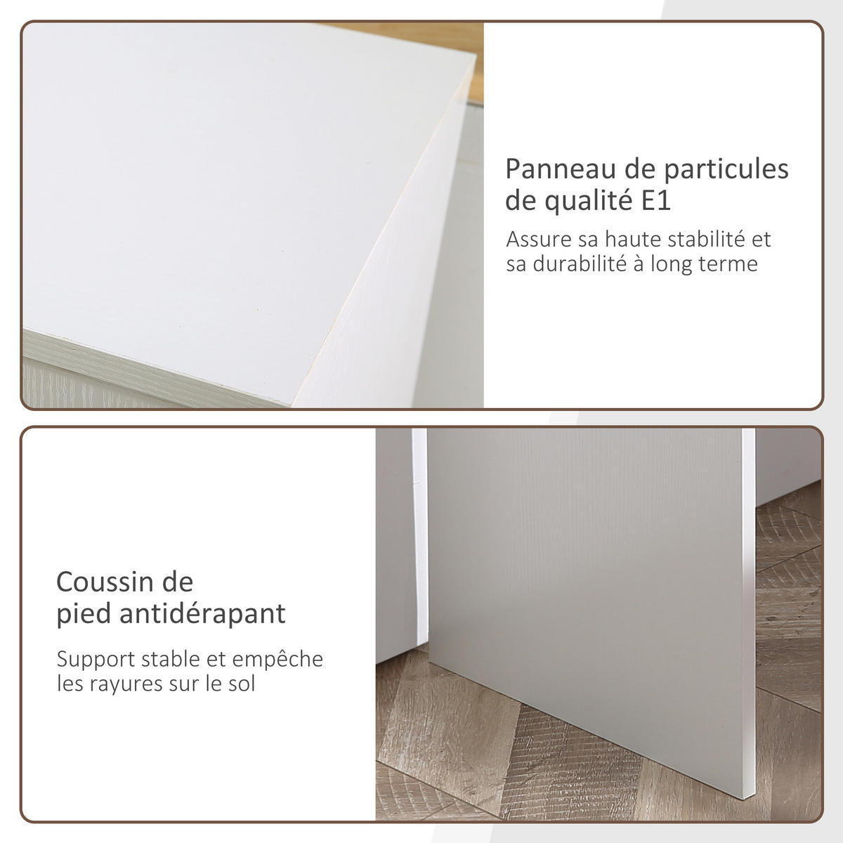 ECKSCHREIBTISCH Weiß drehbar mit Schublade und Schrank 117/82/74 cm - Weiß, Holzwerkstoff (82/117/74cm) - PANGIVO