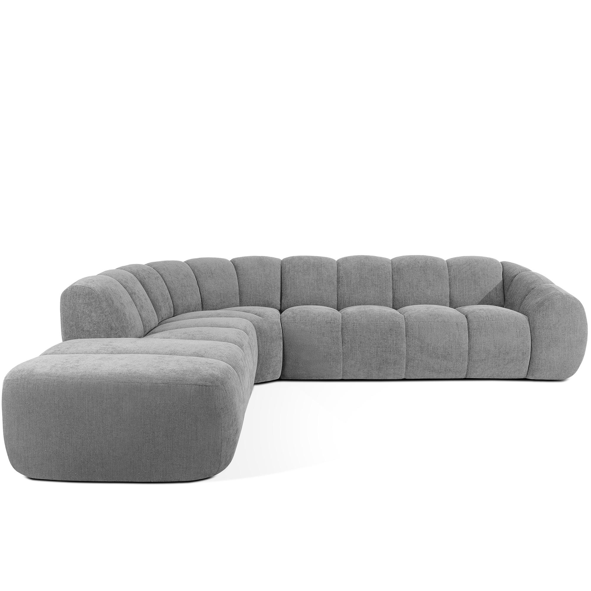 ECKSOFA LINKS FLAVA, hell Aschgrau - Hellgrau, Holz/Holzwerkstoff (310/274cm) - KONSIMO®