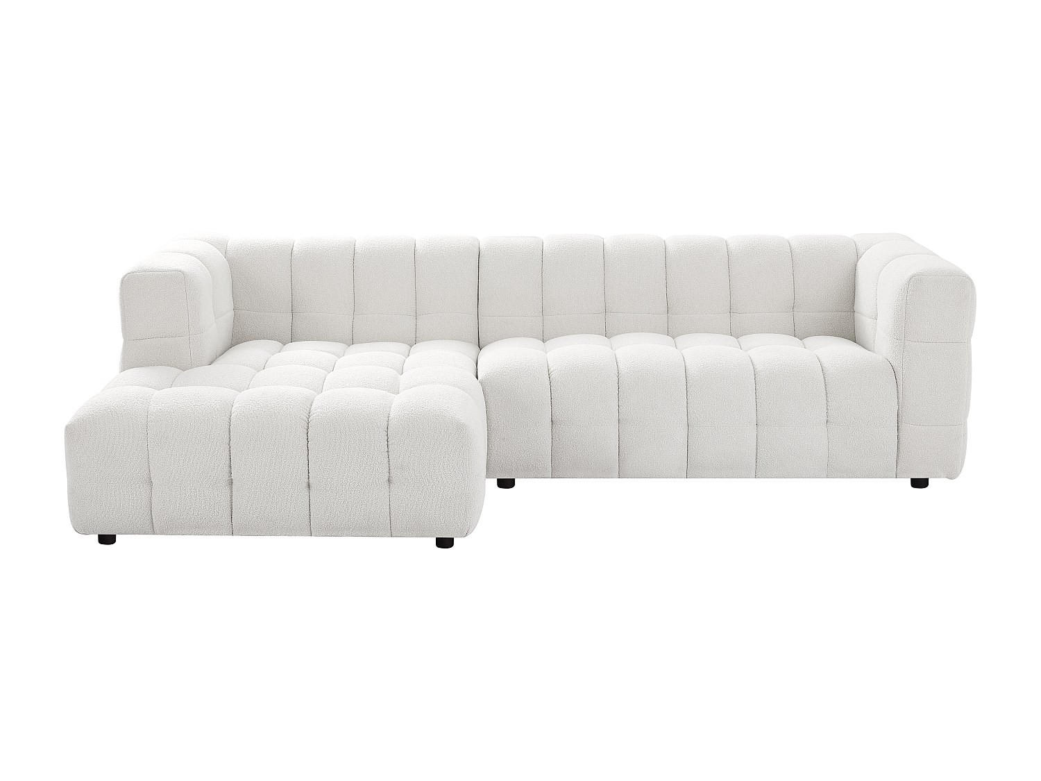 SOFA - 4 Personen - stoff - weiß Lerici - Weiß, Holz/Textil (260/74/158cm) - Vente-Unique