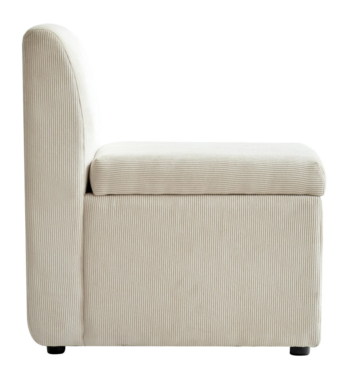 SOFA Samt Beige - Beige, Textil (60/68/60cm) - Nordlys