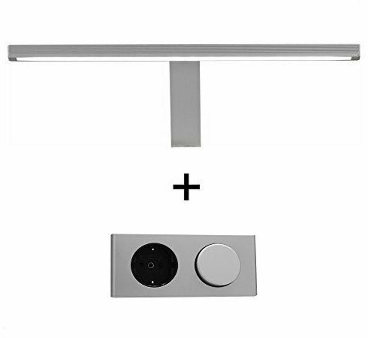 SPIEGELSCHRANK grau Hochglanz 60 x 77 cm 2-türig, inklusive Beleuchtung - Grau, Glas/Holzwerkstoff (60/77/17cm) - Top.Furn