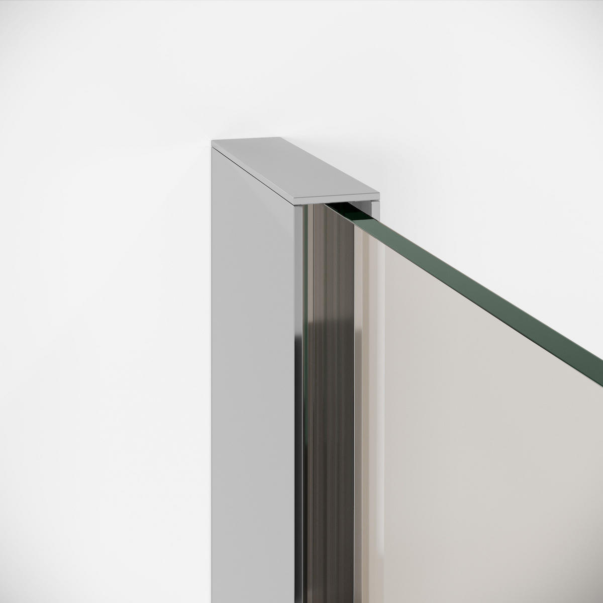 DUSCHWAND Florida - 50 x 200 cm - Chrom - Walk-In Duschabtrennung aus Sicherheitsglas - Chromfarben, Glas (50/200cm) - Badplaats