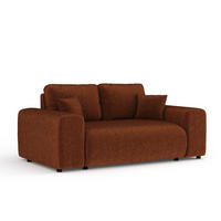 2-SITZER-SOFA Zanzibar Dunkelorange Chenille - Dunkelorange/Schwarz, Holz/Holzwerkstoff (178/79/108cm) - Maison de Reve