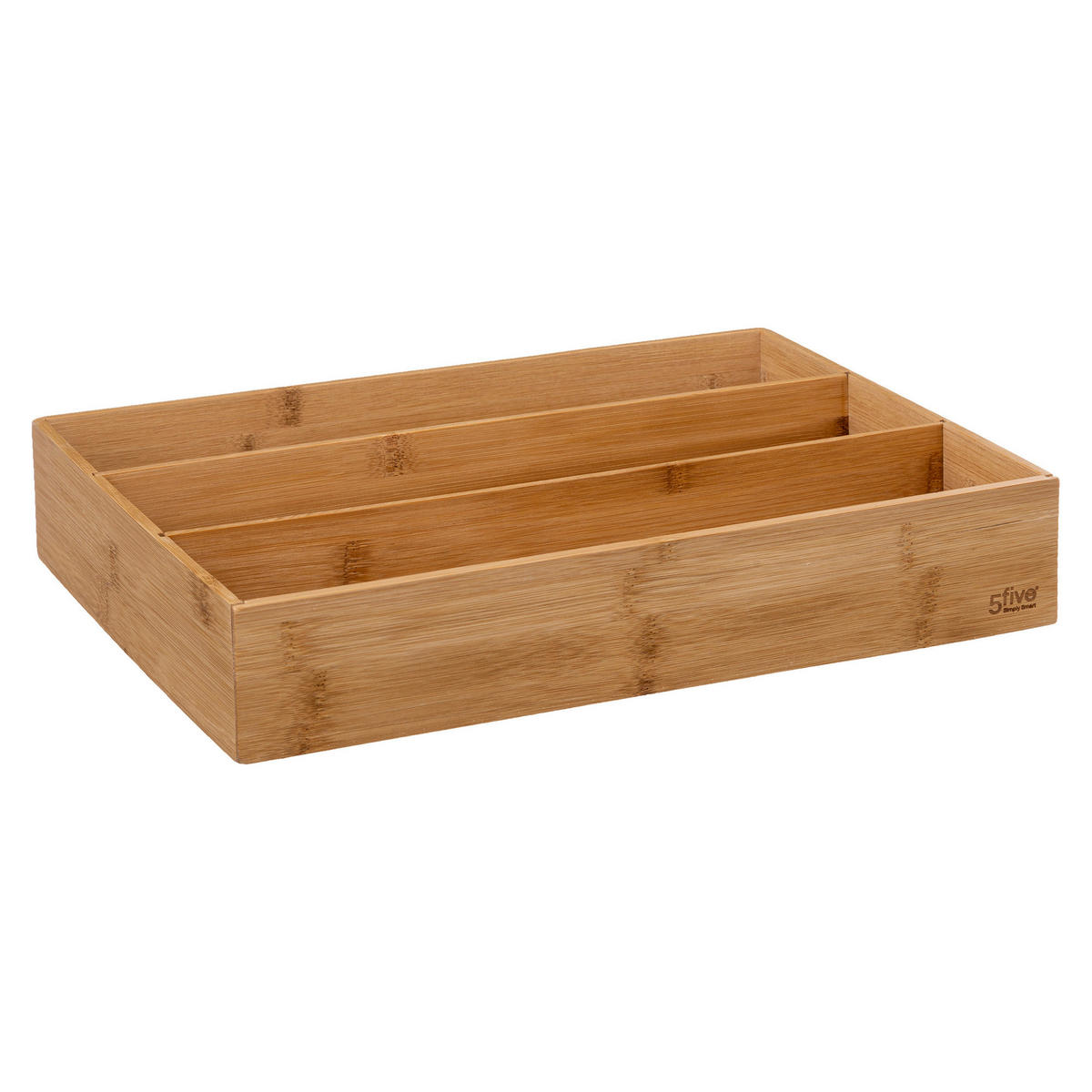 KOSMETIK-ORGANIZER 3 Fächer Bamboo 28/38/7 cm - Braun, Naturmaterialen (38/7/28cm) - 5five Simply Smart