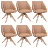 ESSZIMMERSTUHL Hellbraun 6er-Set - Hellbraun, Kunststoff (57/85/60cm) - MCW