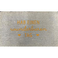 FUSSMATTE Hab einen wunderbaren Tag, Kokos, Vinylrücken, Blau, 45 x 75 cm - Blau, Naturmaterialien (7/77cm) - Gift Company