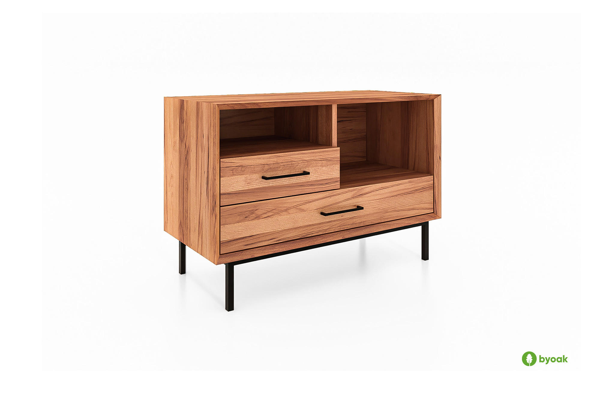 KOMMODE LEON Kernbuche - Kernbuche, Holz (97/65/45cm) - byoak