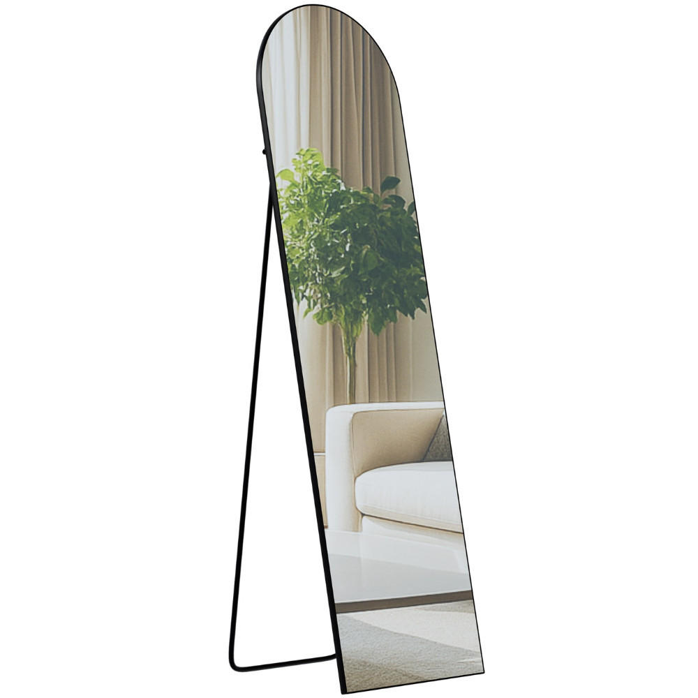 Deluke Standspiegel Schwarz 40x140x3 cm