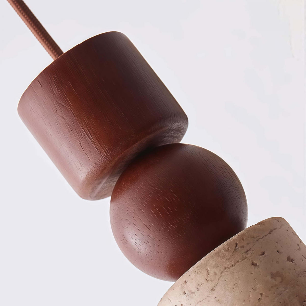 PENDELLEUCHTE Travertin & Stein Nordic, Natur - Gelb, Stein (7/28/7cm) - Authentics