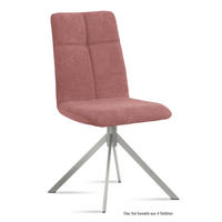 ESSZIMMERSTUHL (4er-Set) Dorine 47x92x60 Edelstahl/Rosewood - Edelstahlfarben/Dunkelrosa, Kunststoff (60/92/47cm) - 58aufmkessel
