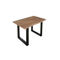 ESSTISCH LAUREN - Beige/Schwarz, Holz/Metall (80/120/77cm) - SAM