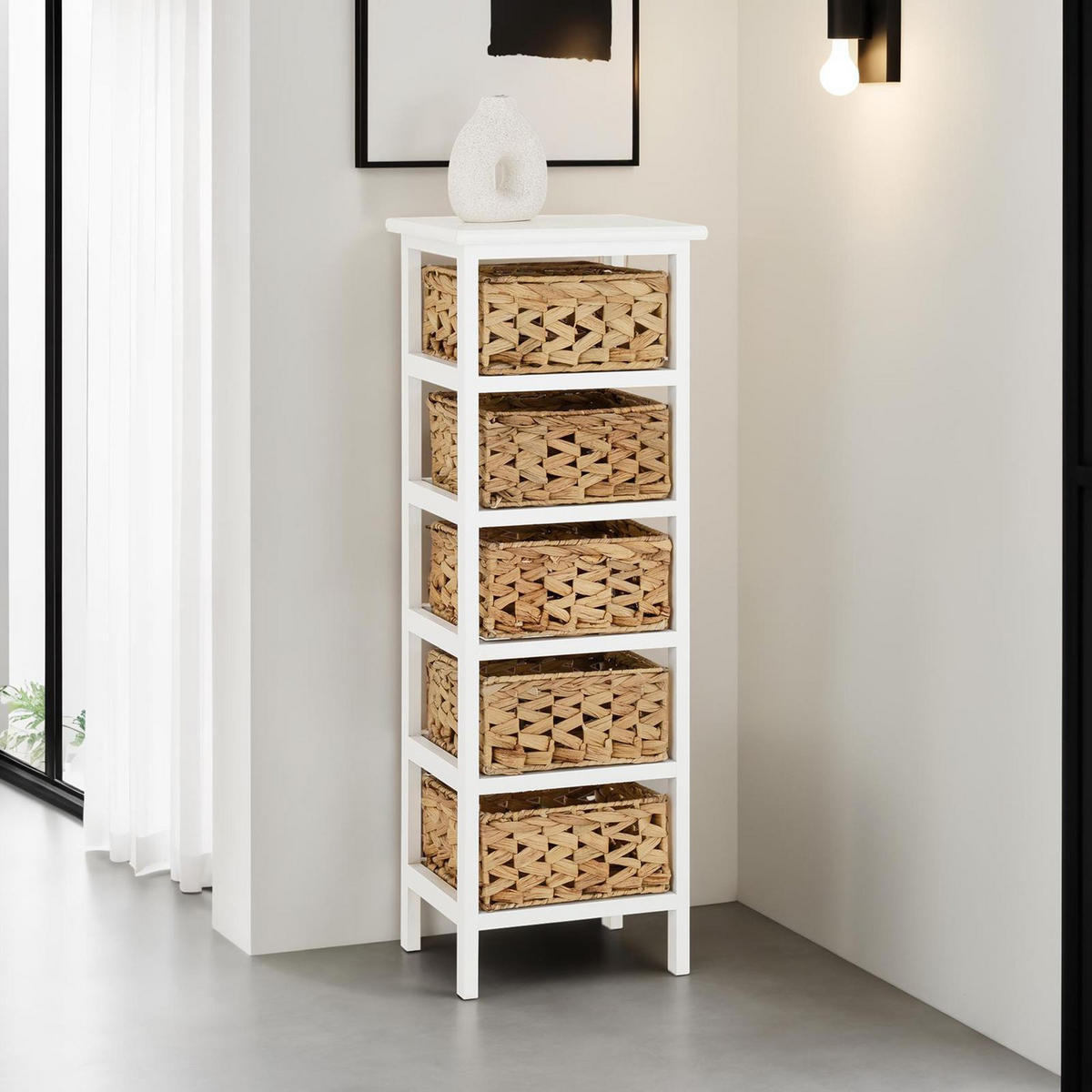 KOMMODE ARBO weiß - Weiß, Holz (30/84/25cm) - IDIMEX