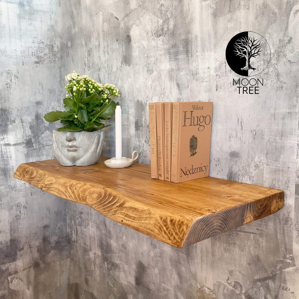 WANDREGAL rustikales 30/3,8/60 cm dunkle Eiche - Dunkelbraun, Holz (60/3.8/30cm)