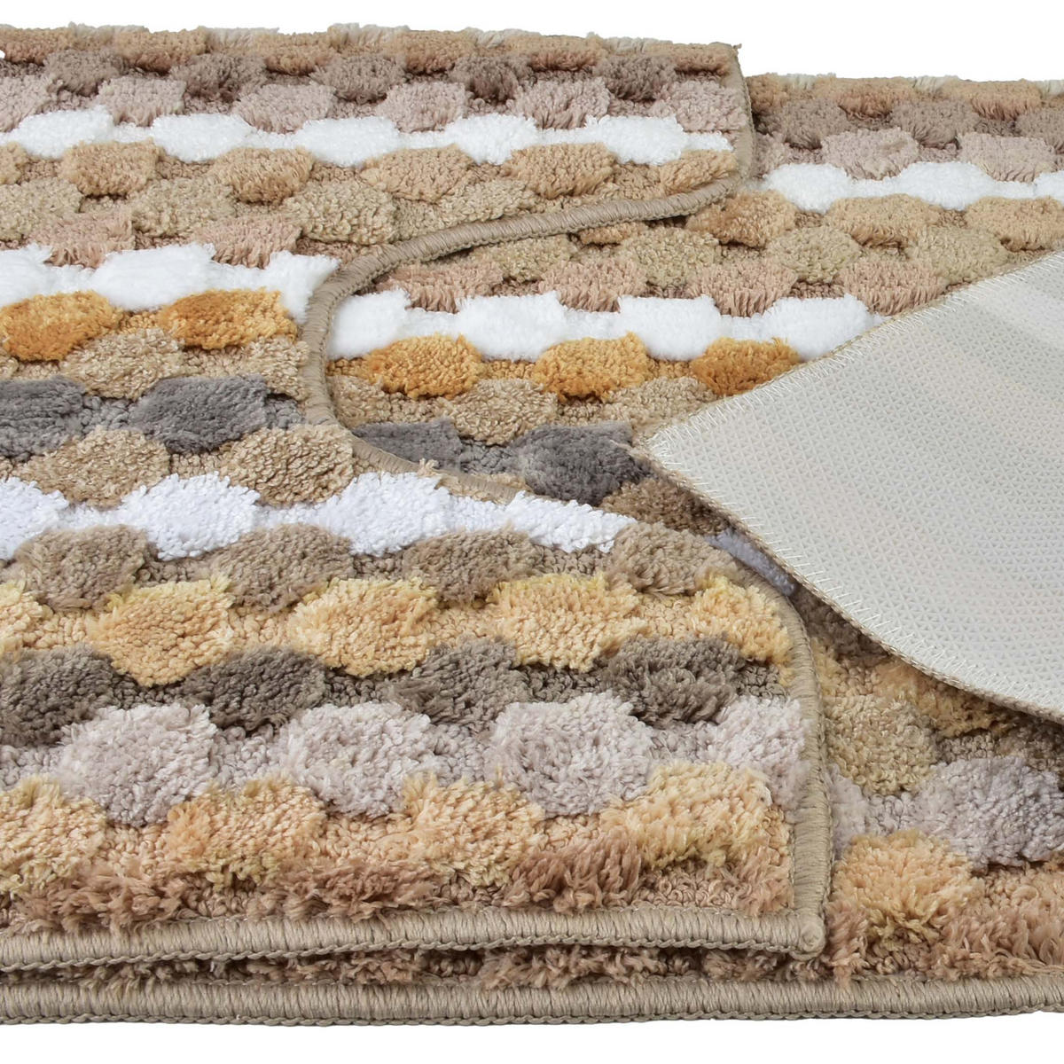 BADTEPPICH Zac Beige 90/50/2 cm Textilien - Beige, Textil (50/90cm) - Mondex
