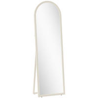 GANZKÖRPERSPIEGEL 160 x 50 cm Standspiegel mit Steinoptik Weiß - Weiß, Kunststoff (50/160/3.7cm) - HOMCOM