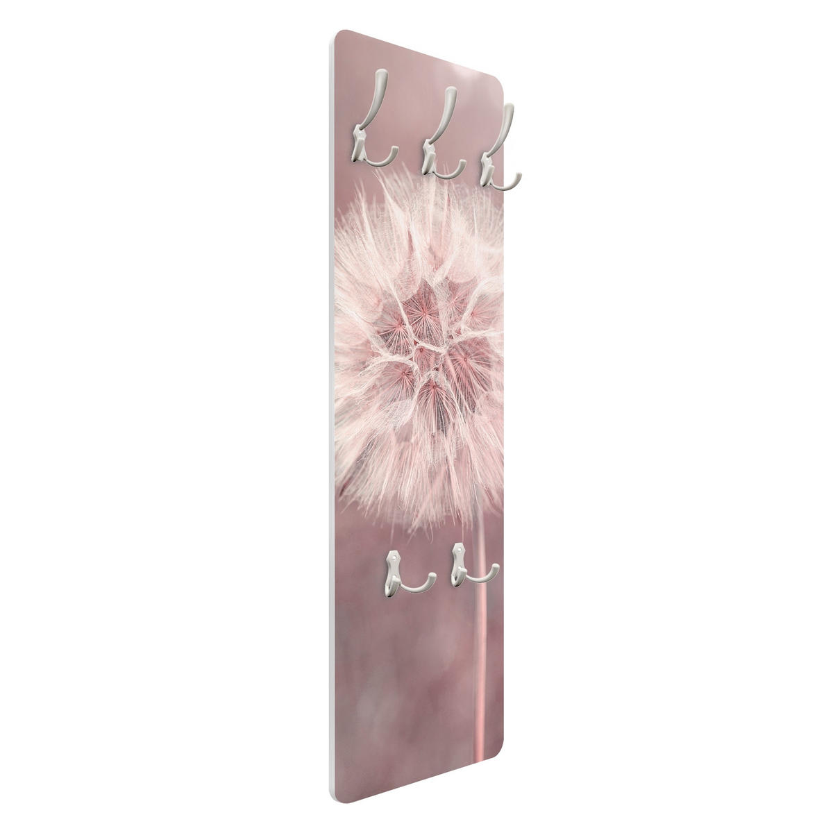 WANDGARDEROBE - Pusteblume Bokeh rosa 34/105 cm - Rosa, Holzwerkstoff (34/105/1.6cm) - Bilderwelten