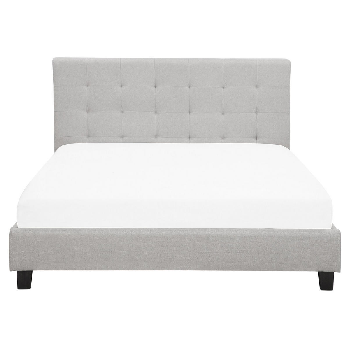 WASSERBETT 160x200 cm Grau La Rochelle - Hellgrau, Textil (160/200cm) - Beliani