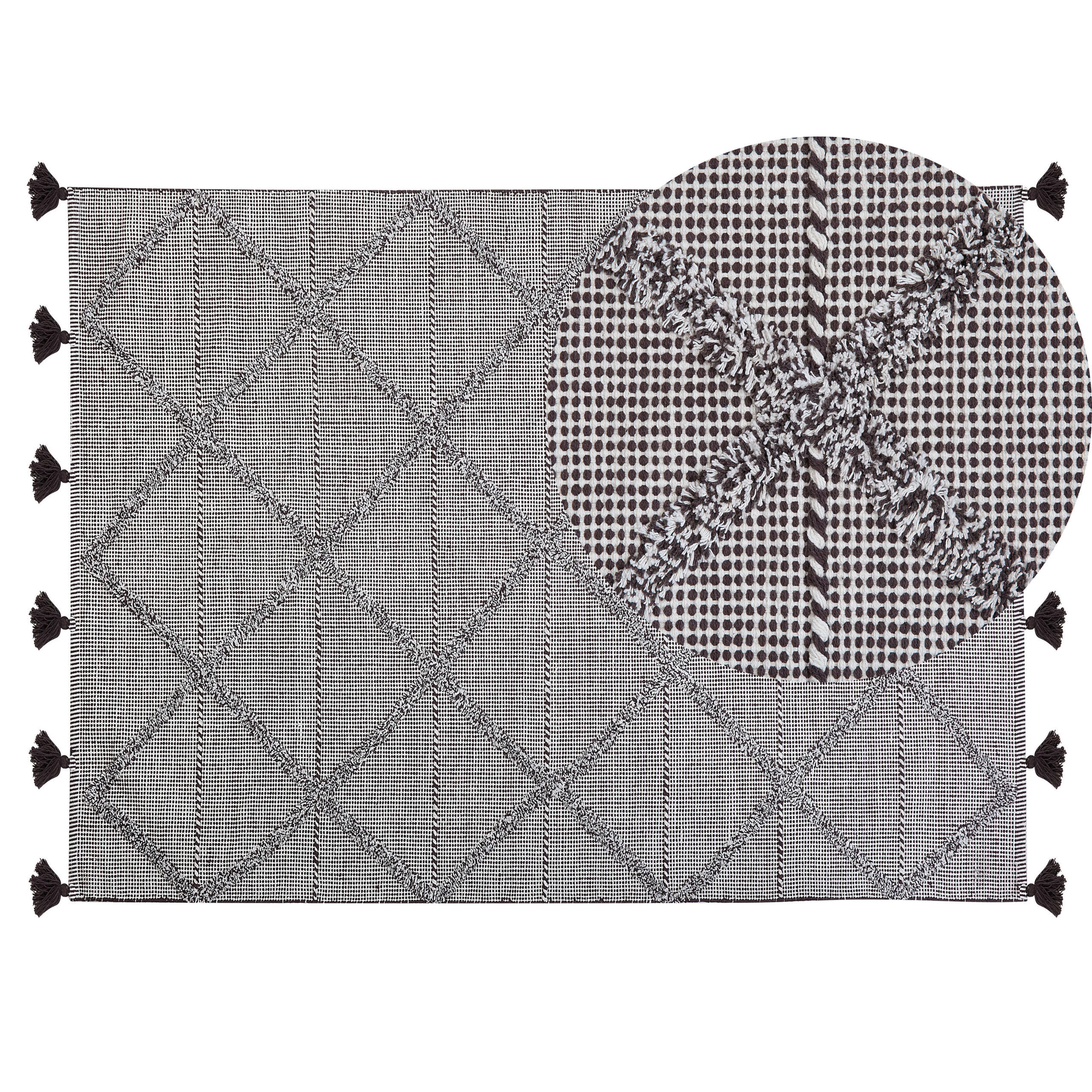 KURZFLOR-TEPPICH Tuzla 200/140 cm - Braun, Textil (140/200cm) - Beliani