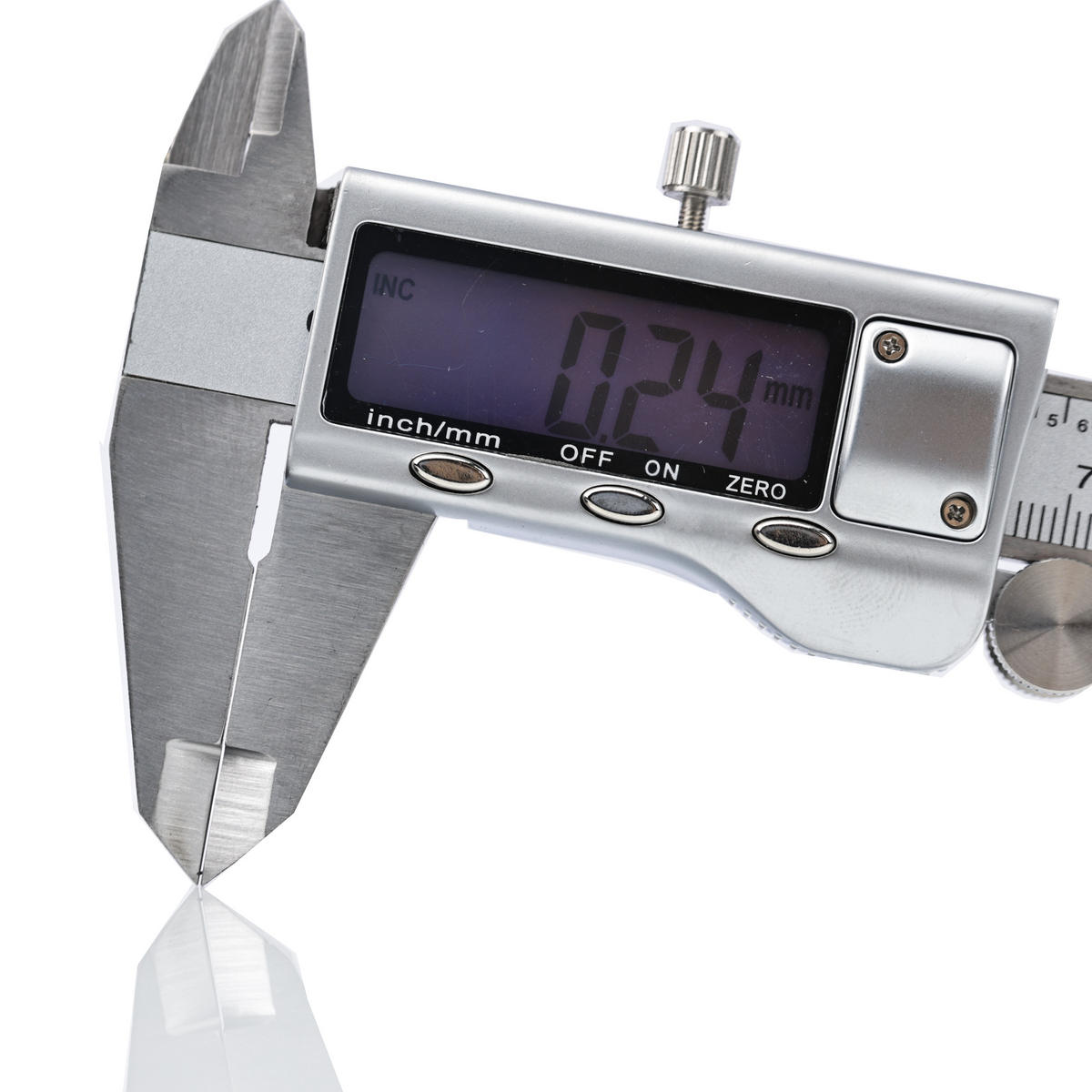 MESSSCHIEBER Digital - 150 mm, 0,01 mm Genauigkeit, LCD, Edelstahl, Tiefenmessung, mm/in, inkl. Etui, Batterie - Multicolor, Kunststoff/Metall (10/10/10cm)