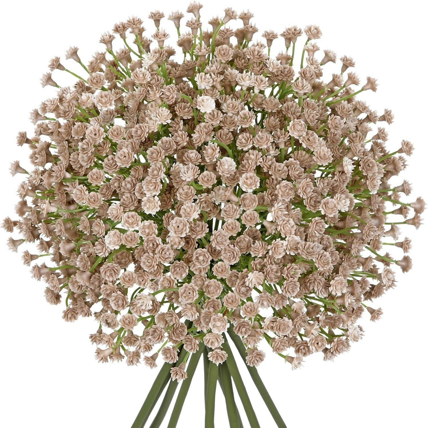 KUNSTBLUMEN Schleierkraut 10 Stück 25 cm Cream - Beige, Kunststoff (60cm)