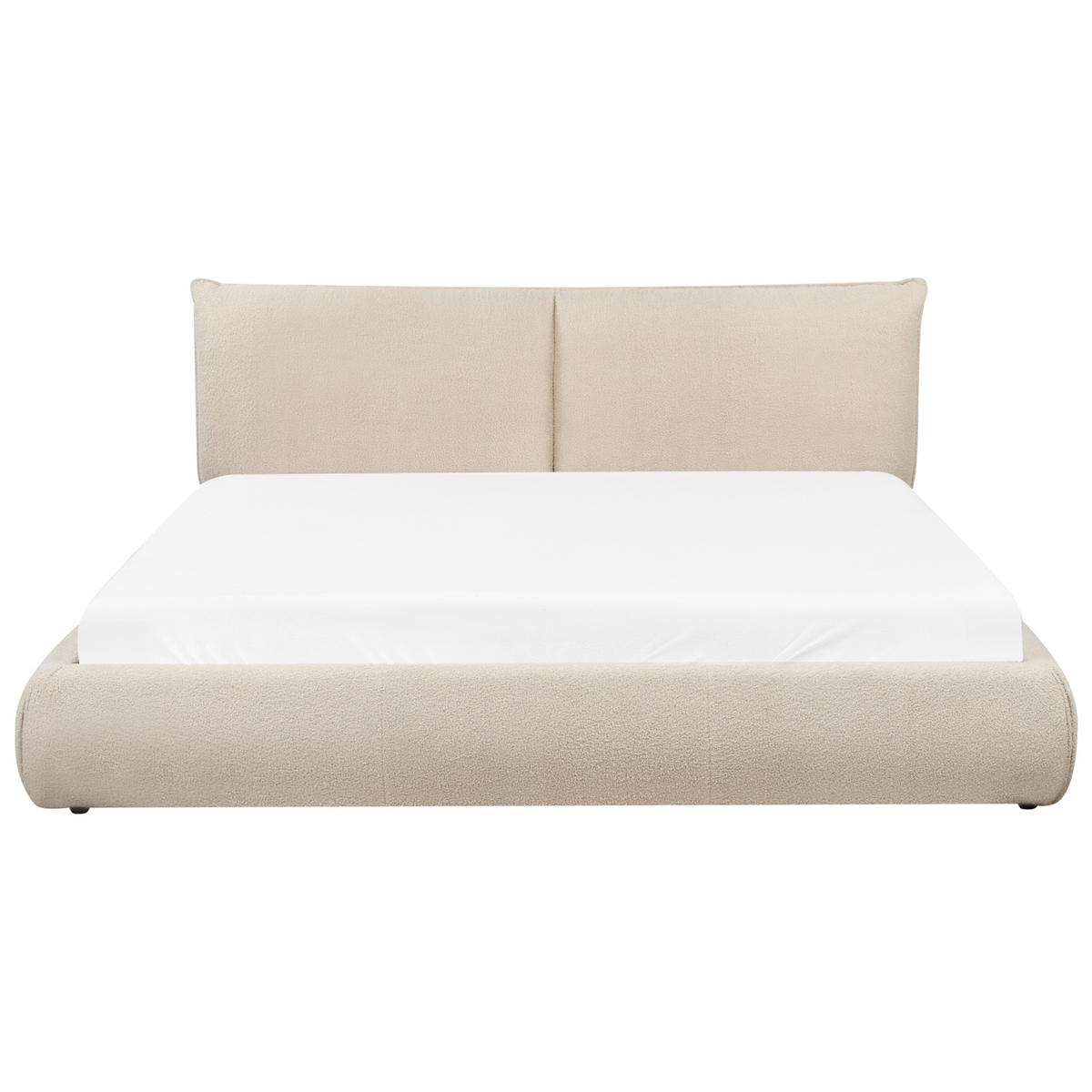 POLSTERBETT mit Lattenrost 180x200 cm Beige Vinay - Beige, Textil (180/200cm) - Beliani