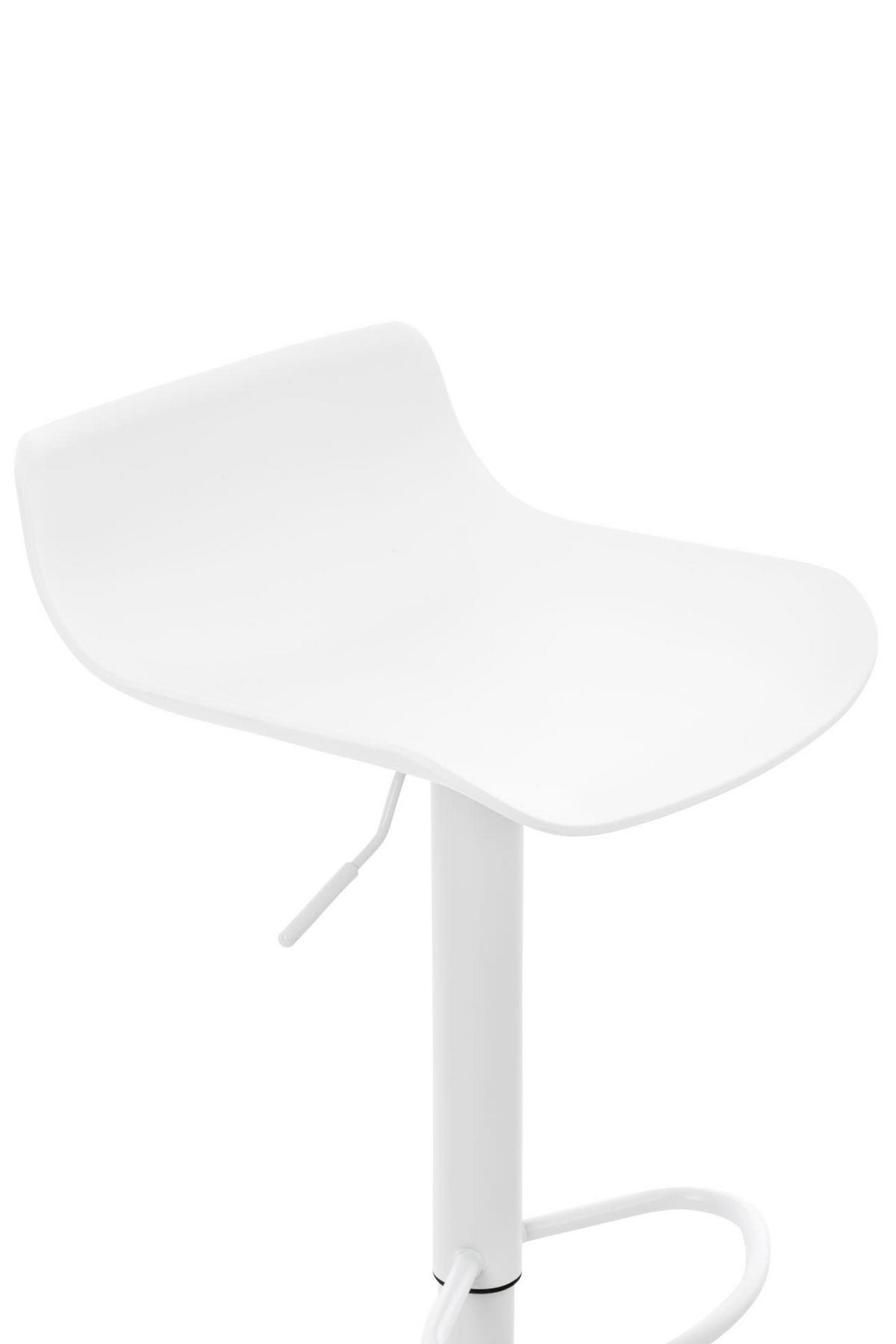 BARHOCKER höhenverstellbar Weiß JUTO Kunststoff 685-94x43x44 cm - Weiß, Kunststoff/Metall (43/68.5/44cm) - DELUKE