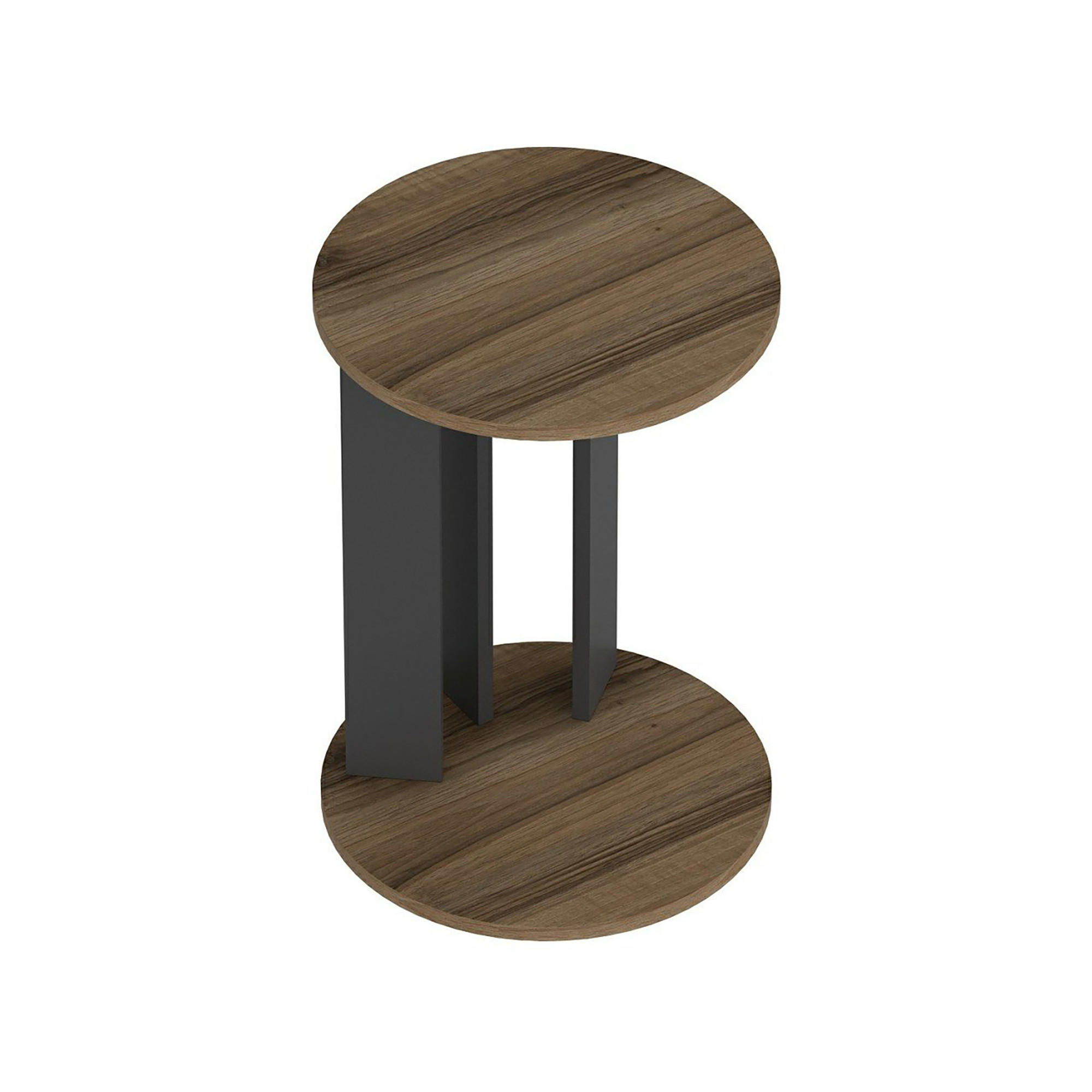 BEISTELLTISCH Frederiksberg - Walnussfarben, Holzwerkstoff (34/34/64cm) - [en.casa]