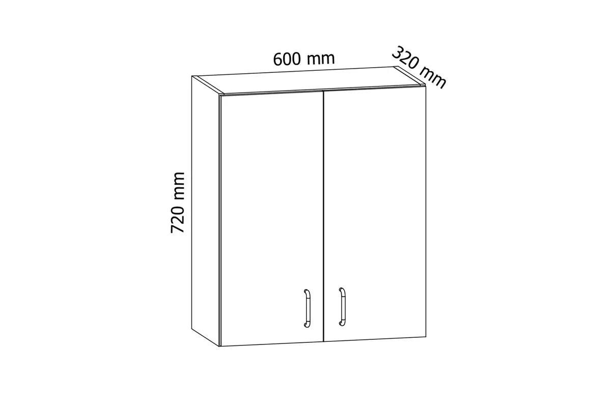 HÄNGESCHRANK – 60 cm – G60 – Velmora – Grau - Grau, Holzwerkstoff (60/72/32cm) - ROYAL24_MARKT