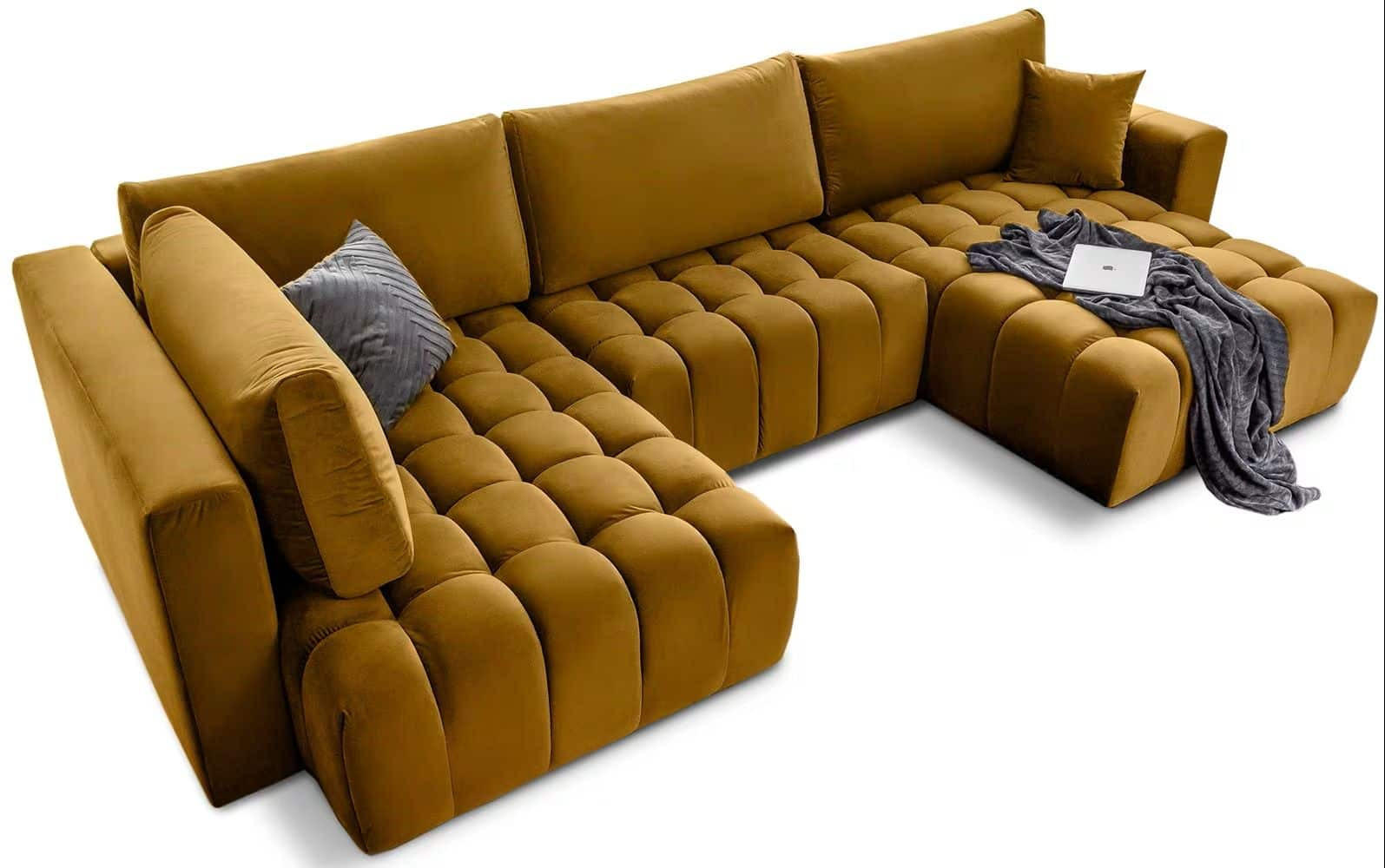 Eltap Wohnlandschaft Gelb 170x92x340 cm