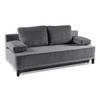 SCHLAFSOFA Rosso, Grau, Kord-Stoff - Grau, Textil (200/90/91cm) - Bettso