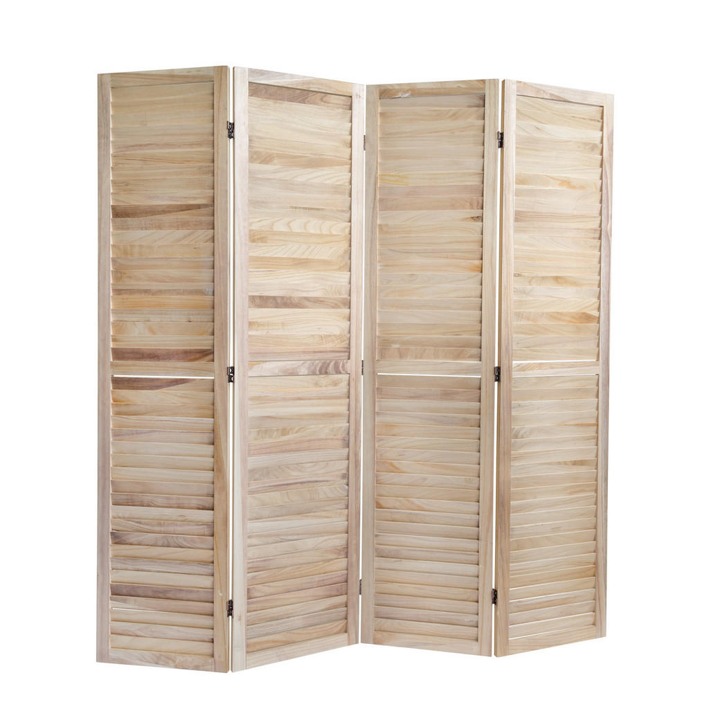 Thumbnail - Homestyle4u Paravent, Natur, Holz, 160x170x2 cm, Wohnzimmer, Raumteiler & Paravents, Paravents