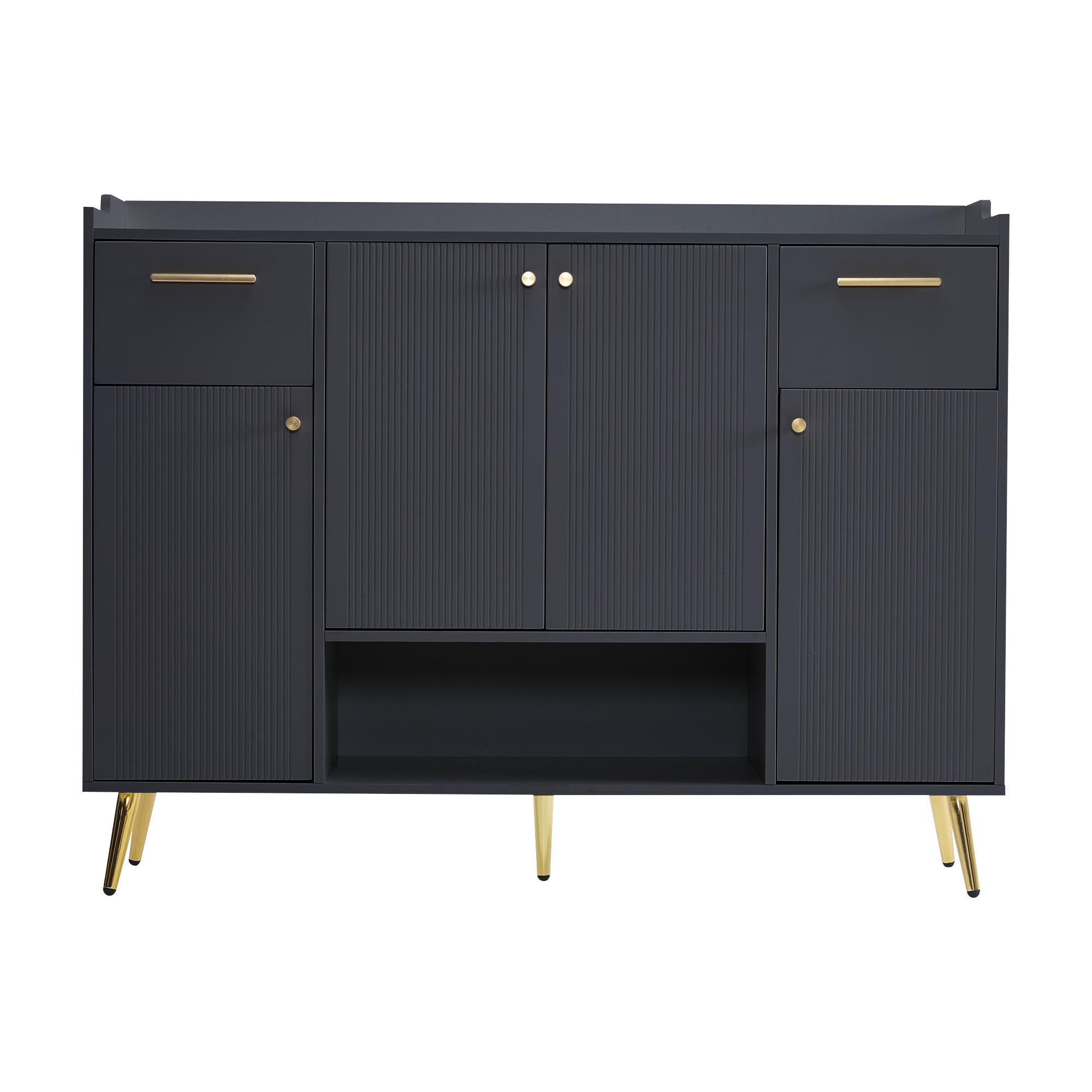 Pangivo Schuhschrank Schwarz 130x100x37 cm