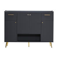 SCHUHSCHRANK Black 130/37/100 cm - Schwarz, Holzwerkstoff (130/100/37cm) - PANGIVO