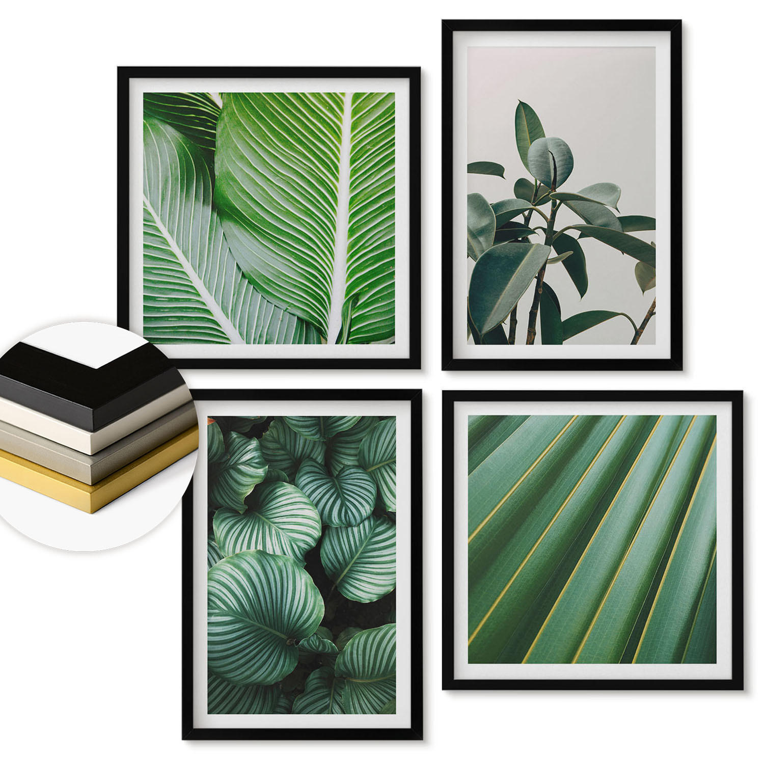 ArtPrintCave Wandbilder Schwarz 50x50 cm