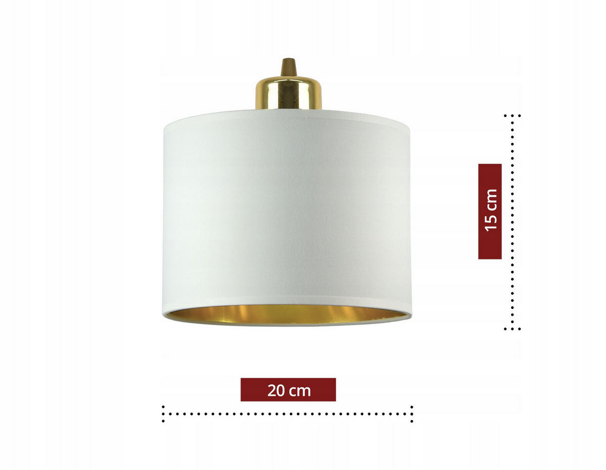 WANDLEUCHTE BOSE - Goldfarben/Weiß, Textil/Metall (34/80/34cm) - kiki design