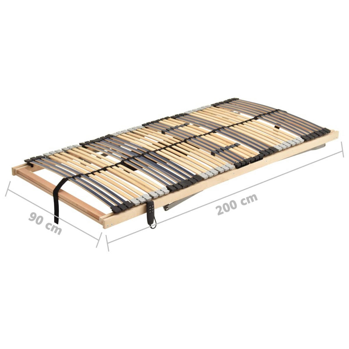 LATTENROST Elektrisch Mit 42 Latten 7 Zonen 90/200 Cm - Braun, Holz (90/200cm) - vidaXL