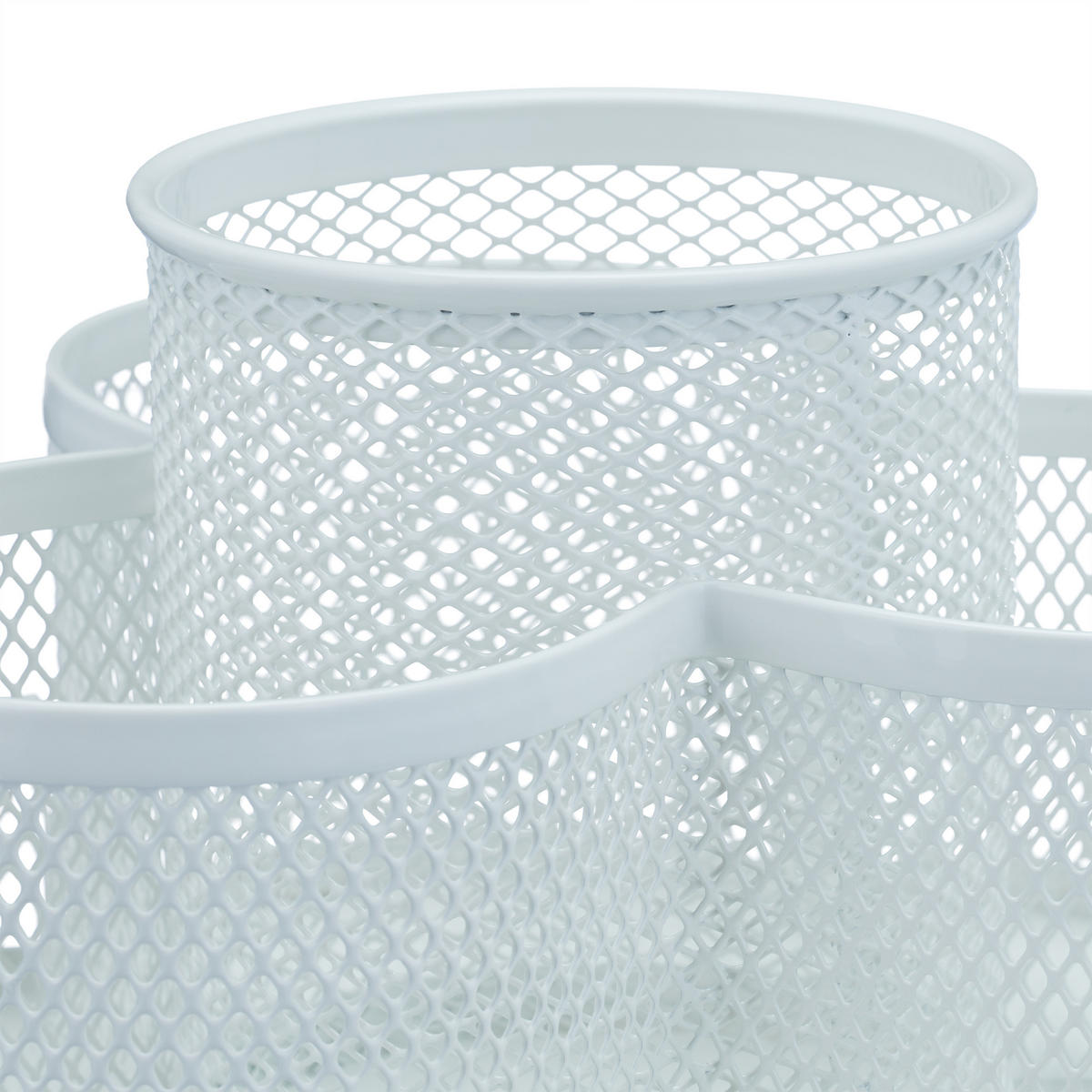 STIFTEHALTER - Weiß, Metall (17/16/10.5cm) - Relaxdays